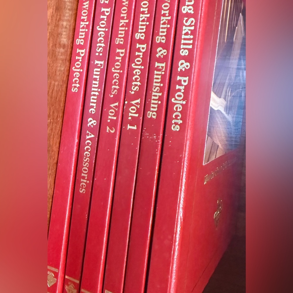 📚 Vintage Woodworking Book Set – Red Hardcover Collection (6 Volumes)